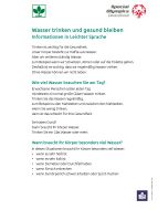 Wasser trinken und gesund bleiben - Infoblatt in Leichter Sprache